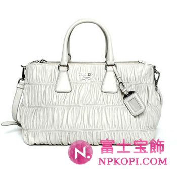プラダ（PRADA）NAPPA GAUFRE`　レディース2wayトートバッグ　ホワイト　BL0743-QRD-082 
